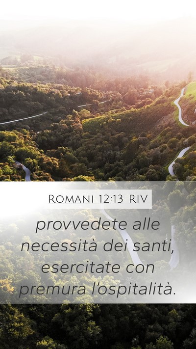 Romani 12:13 RIV Bible Verse Image