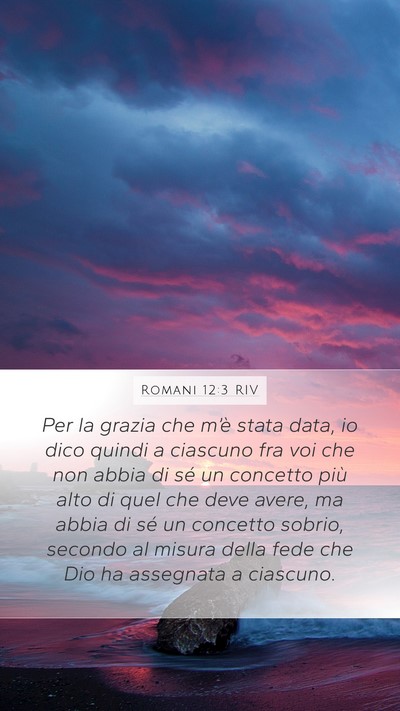 Romani 12:3 RIV Bible Verse Image