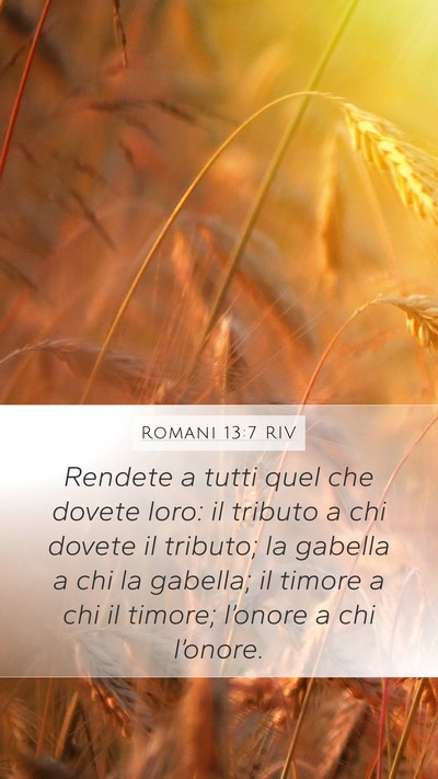 Romani 13:7 RIV Bible Verse Image
