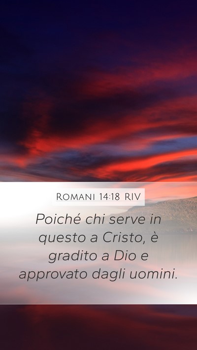 Romani 14:18 RIV Bible Verse Image