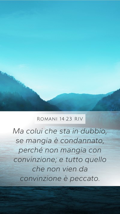 Romani 14:23 RIV Bible Verse Image