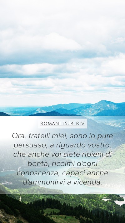 Romani 15:14 RIV Bible Verse Image