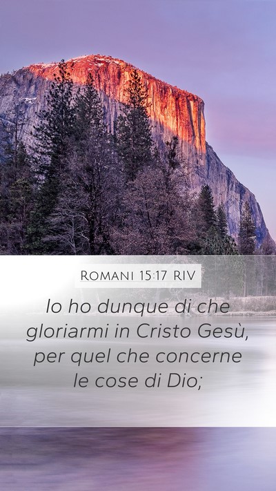 Romani 15:17 RIV Bible Verse Image