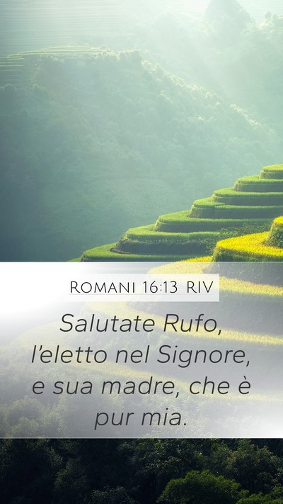 Romani 16:13 RIV Bible Verse Image