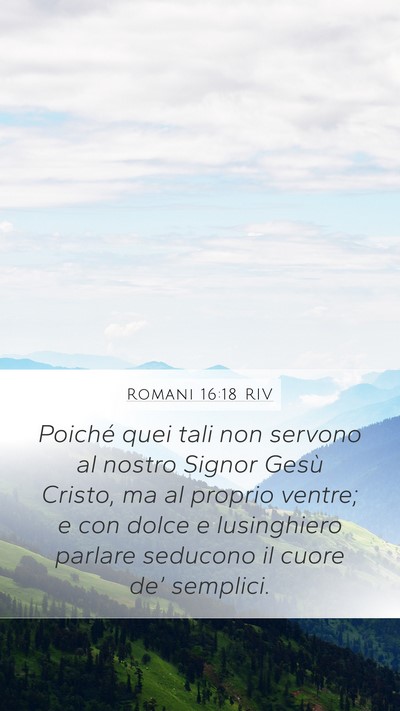 Romani 16:18 RIV Bible Verse Image