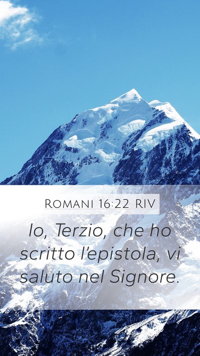 Romani 16:22 RIV Bible Verse Image