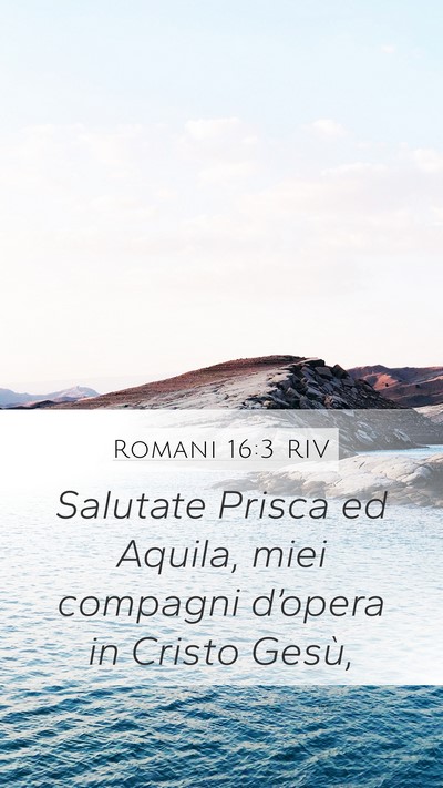 Romani 16:3 RIV Bible Verse Image