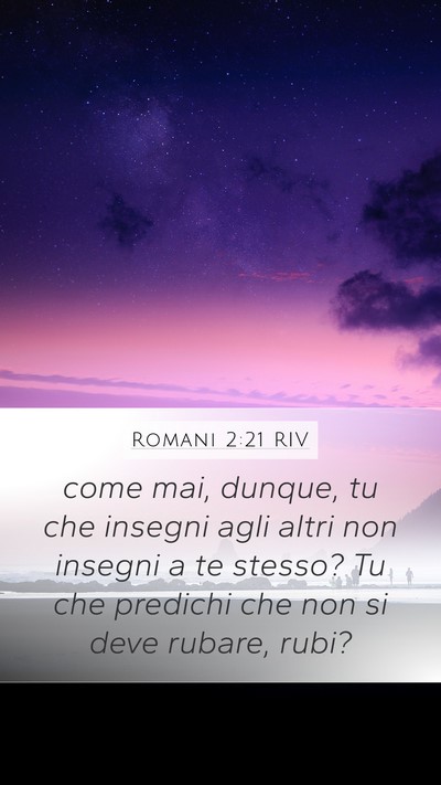 Romani 2:21 RIV Bible Verse Image