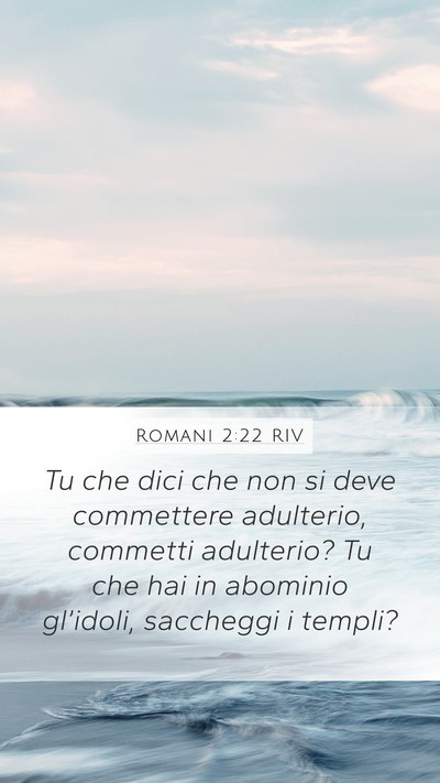 Romani 2:22 RIV Bible Verse Image