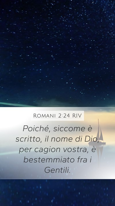 Romani 2:24 RIV Bible Verse Image