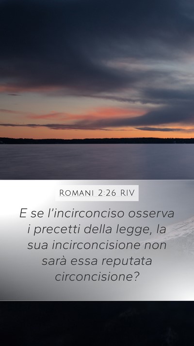 Romani 2:26 RIV Bible Verse Image