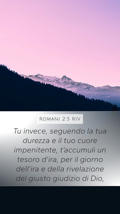 Romani 2:5 RIV Bible Verse Image
