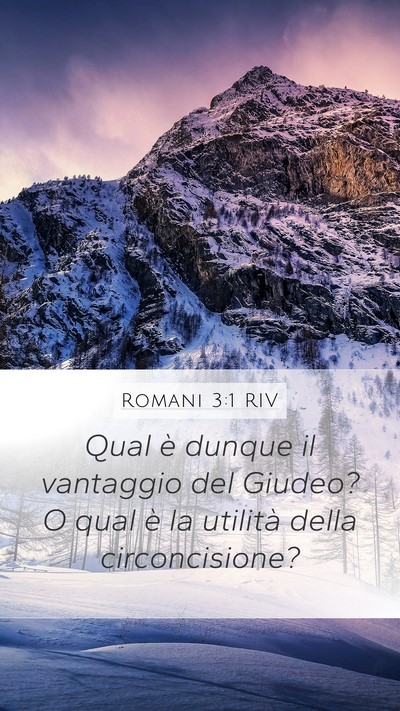 Romani 3:1 RIV Bible Verse Image