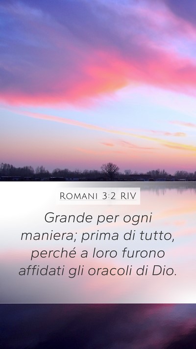 Romani 3:2 RIV Bible Verse Image