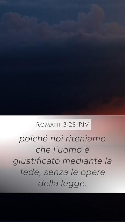 Romani 3:28 RIV Bible Verse Image