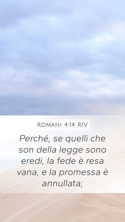 Romani 4:14 RIV Bible Verse Image