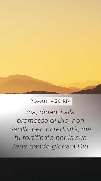 Romani 4:20 RIV Bible Verse Image