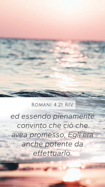 Romani 4:21 RIV Bible Verse Image