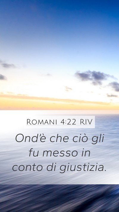 Romani 4:22 RIV Bible Verse Image