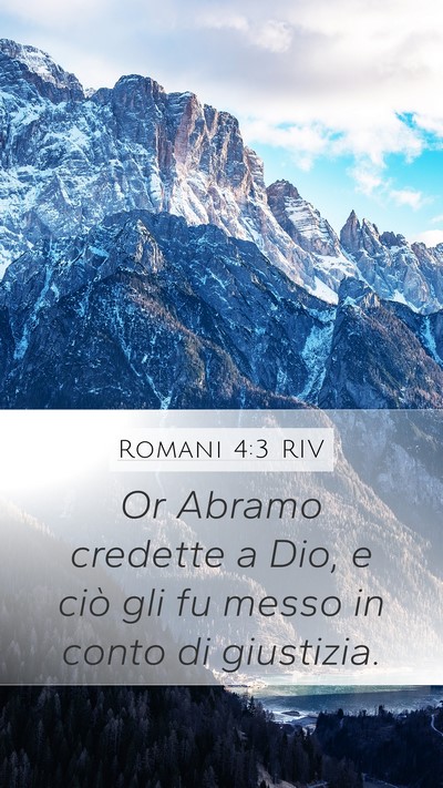 Romani 4:3 RIV Bible Verse Image