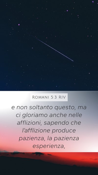 Romani 5:3 RIV Bible Verse Image