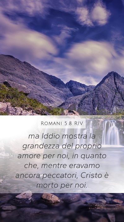 Romani 5:8 RIV Bible Verse Image