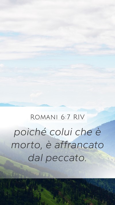 Romani 6:7 RIV Bible Verse Image