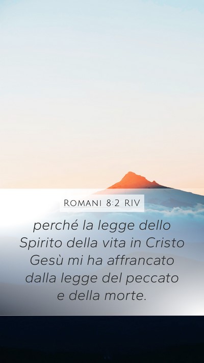 Romani 8:2 RIV Bible Verse Image