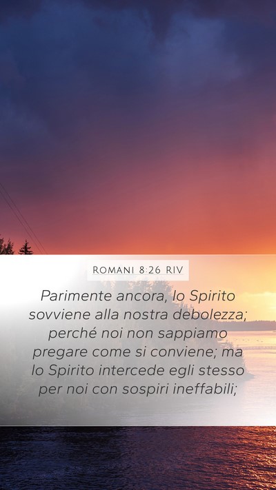 Romani 8:26 RIV Bible Verse Image
