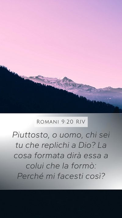 Romani 9:20 RIV Bible Verse Image