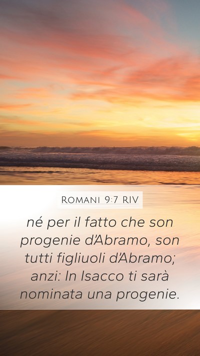 Romani 9:7 RIV Bible Verse Image
