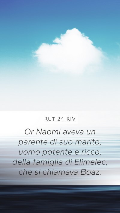 Rut 2:1 RIV Mobile Phone Wallpaper - Or Naomi aveva un parente di suo marito, uomo - Mobile Bible Verse Wallpaper