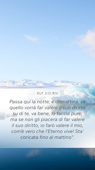 Rut 3:13 RIV Mobile Phone Wallpaper - Passa qui la notte; e domattina, se quello vorrà - Mobile Bible Verse Wallpaper
