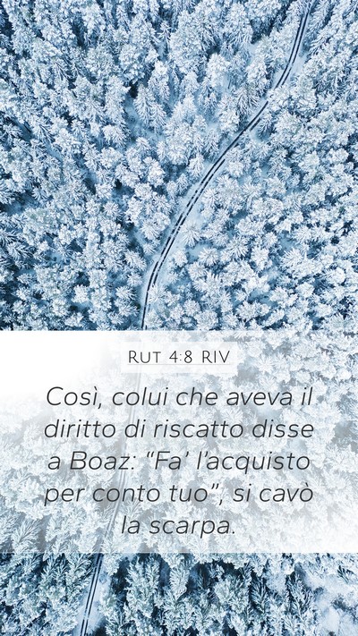 Rut 4:8 RIV Mobile Phone Wallpaper - Così, colui che aveva il diritto di riscatto - Mobile Bible Verse Wallpaper