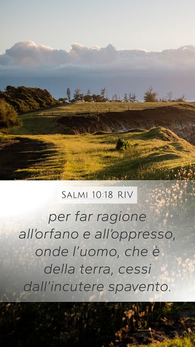 Salmi 10:18 RIV Bible Verse Image