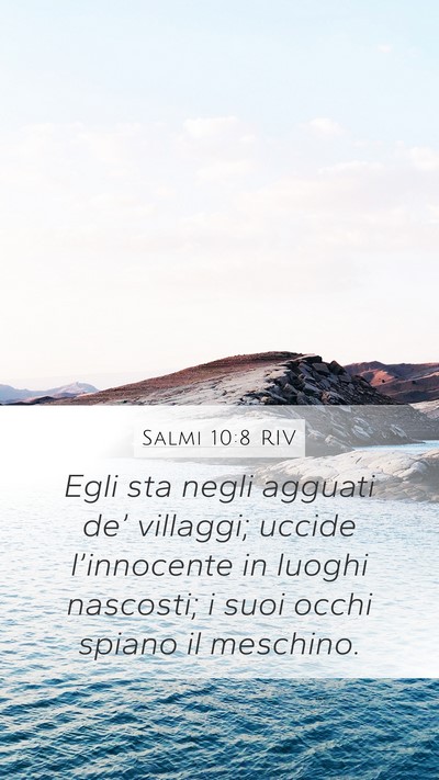 Salmi 10:8 RIV Bible Verse Image