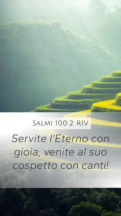 Salmi 100:2 RIV Bible Verse Image