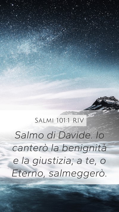 Salmi 101:1 RIV Bible Verse Image