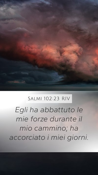 Salmi 102:23 RIV Bible Verse Image