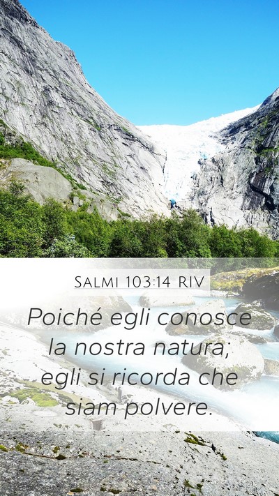Salmi 103:14 RIV Bible Verse Image