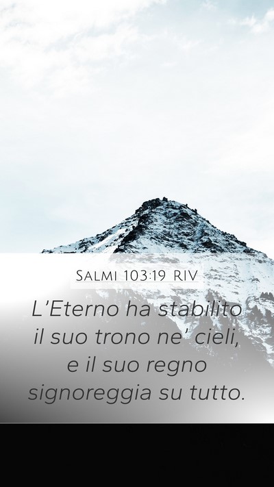 Salmi 103:19 RIV Bible Verse Image