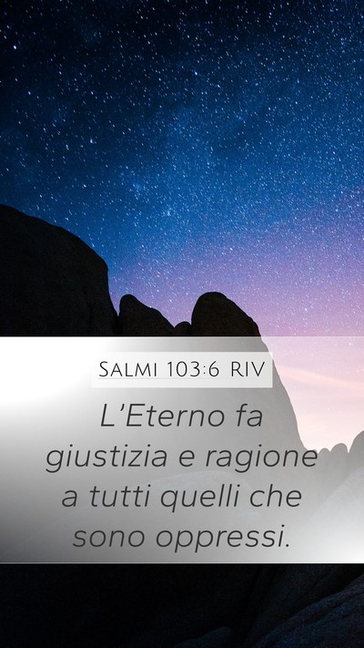 Salmi 103:6 RIV Bible Verse Image