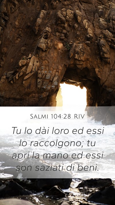 Salmi 104:28 RIV Bible Verse Image