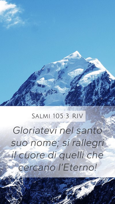 Salmi 105:3 RIV Bible Verse Image