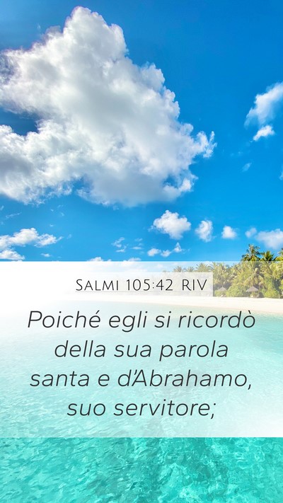 Salmi 105:42 RIV Bible Verse Image
