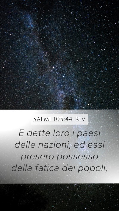 Salmi 105:44 RIV Bible Verse Image