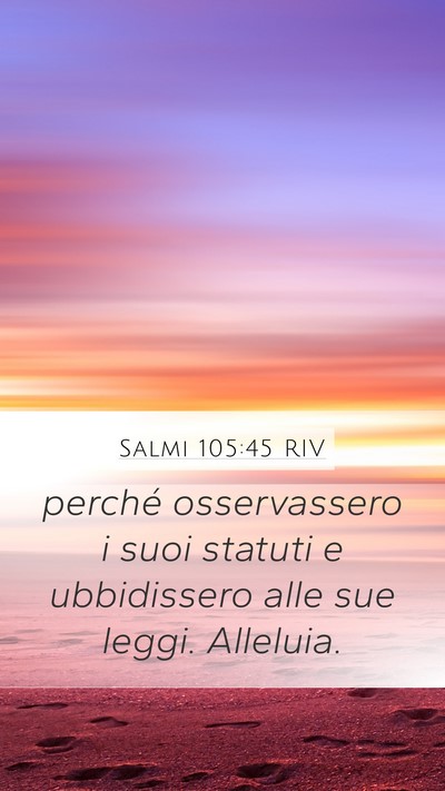Salmi 105:45 RIV Bible Verse Image