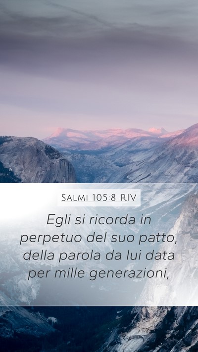 Salmi 105:8 RIV Bible Verse Image