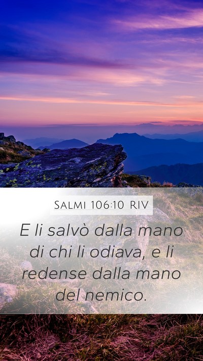 Salmi 106:10 RIV Bible Verse Image