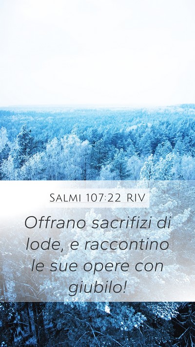 Salmi 107:22 RIV Bible Verse Image